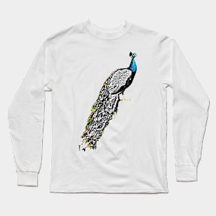 Peacock Digital Art | Melanie Jensen Illustrations Long Sleeve T-Shirt